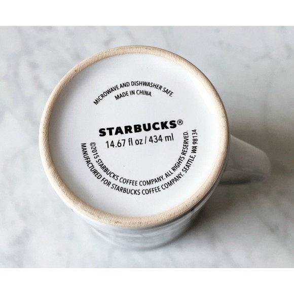 Starbucks 2015 Holiday Green Christmas Trees Tall 14.67 fl oz Mug - Coffee Cup - Picture 6 of 6